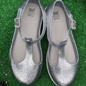 Melissa shoes. Silver. Big girl.